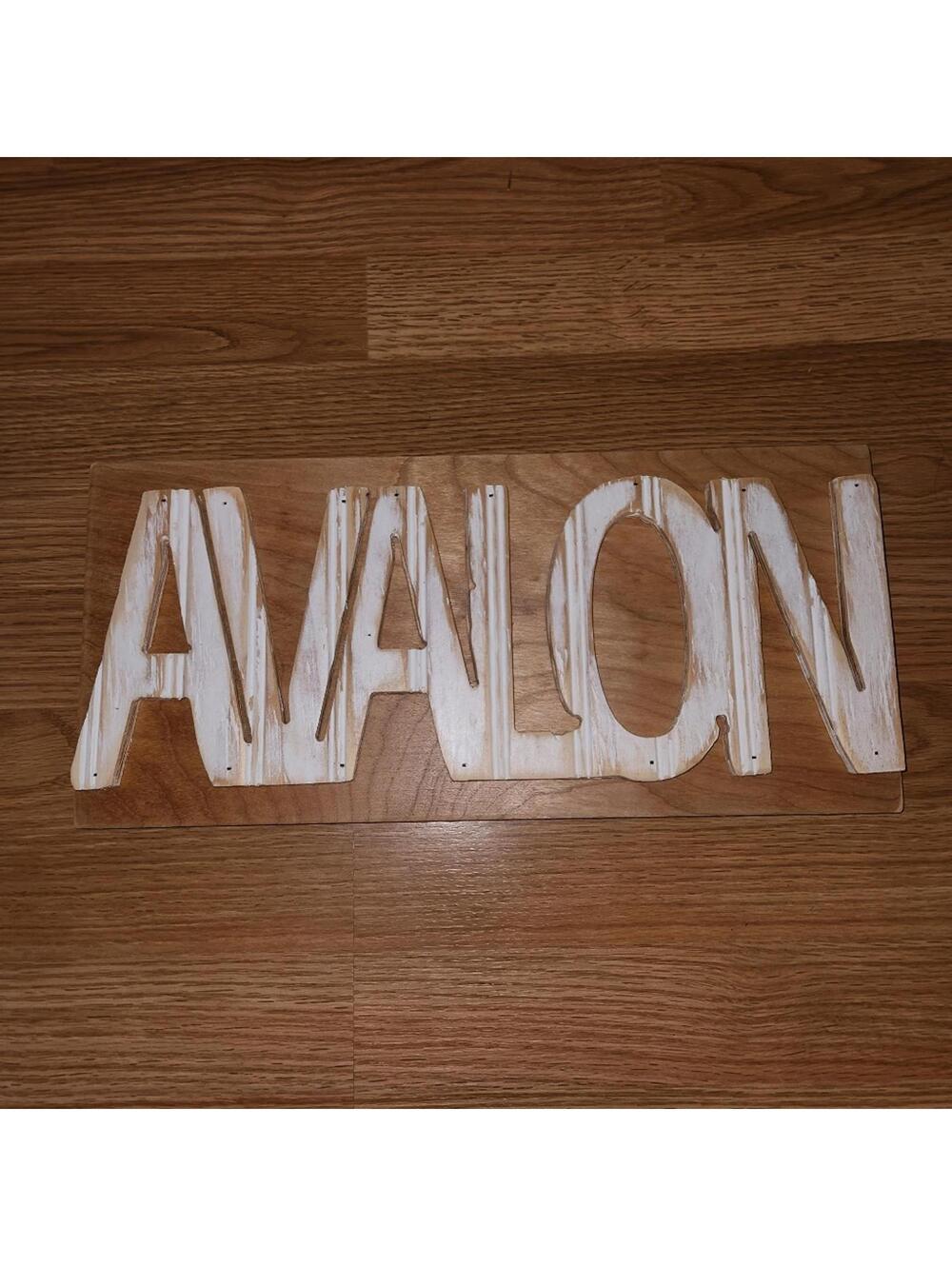 Avalon Wood Sign